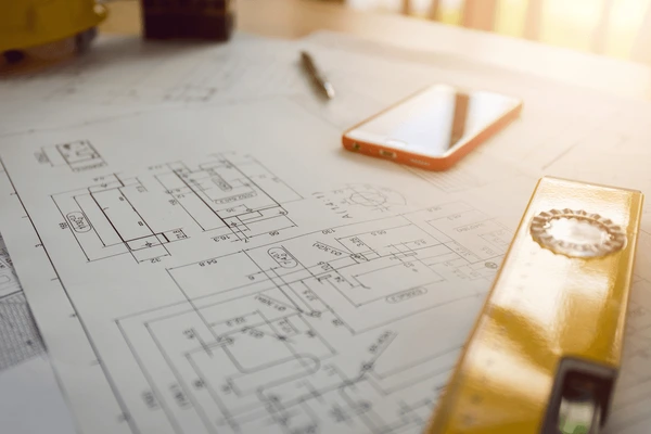 Planta técnica para elaboração de projeto elétrico comercial
