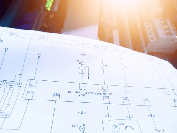 Diagrama elétrico utilizado no planejamento de uma reforma